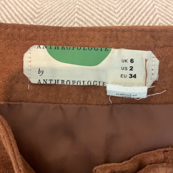 Anthropologie leather skirt size 2 - Picture 4 of 11